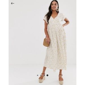 ASOS DESIGN Maternity Midi button through dress